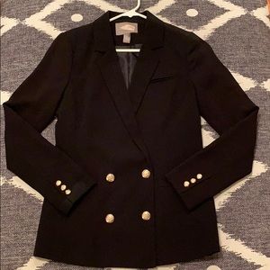 Black Double Button Blazer